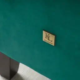 Vogue Peacock Blue Velvet 3-Seater Sofa 