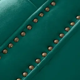 Vogue Peacock Blue Velvet 3-Seater Sofa 