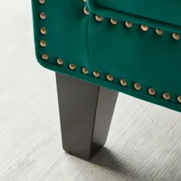 Vogue Peacock Blue Velvet 3-Seater Sofa 