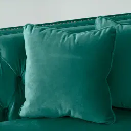 Vogue Peacock Blue Velvet 3-Seater Sofa 