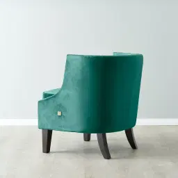 Vogue Peacock Blue Velvet Occasional Chair 