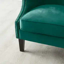 Vogue Peacock Blue Velvet Occasional Chair 