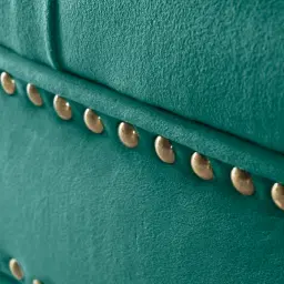 Vogue Peacock Blue Velvet Ottoman