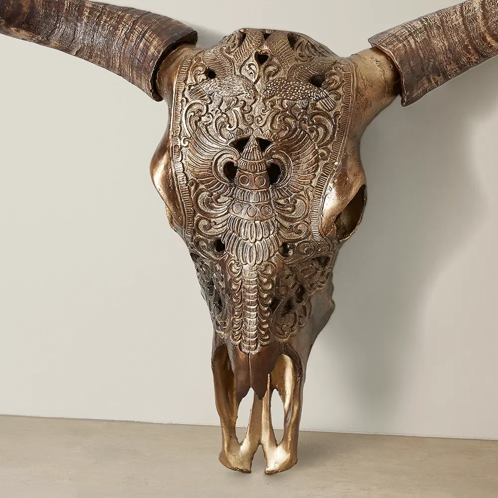 Carved Skull Wall Hanging