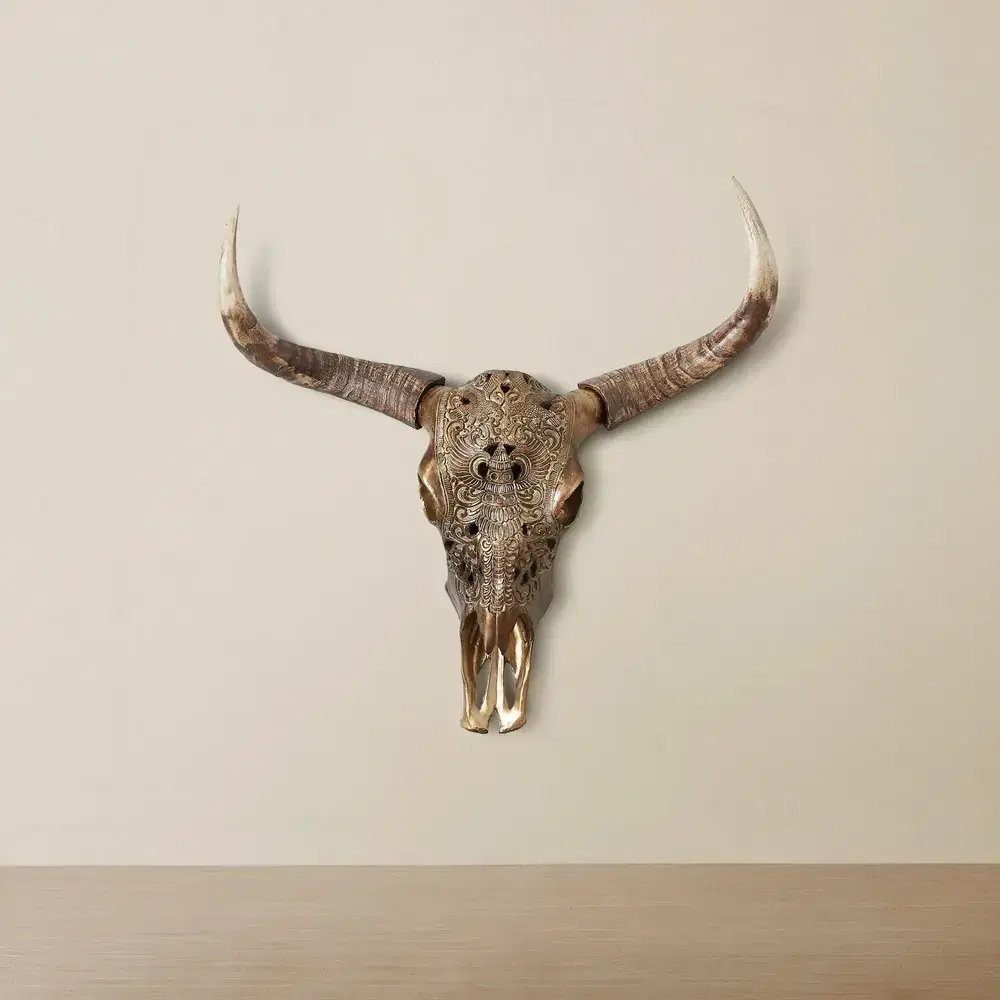 Carved Skull Wall Hanging