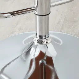 Pazin Brown Vegan Leather Bar Stool