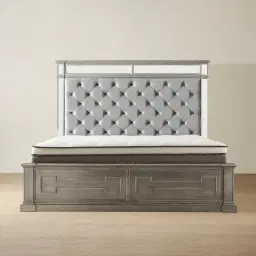 Solitude Antique Silver King Bed