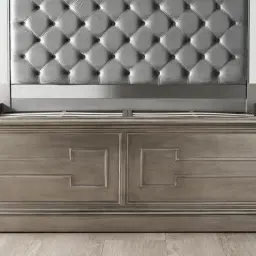 Solitude Antique Silver Queen Bed