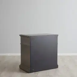 Solitude Antique Silver Bedside Table