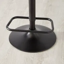 Cres Black Vegan Leather Bar Stool