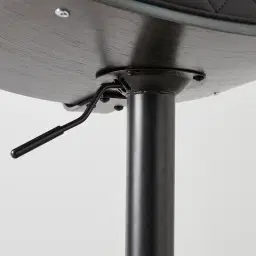 Cres Black Vegan Leather Bar Stool