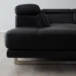 Aster Black Modular Right Chaise Lounge 