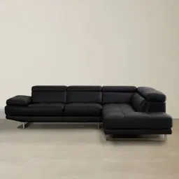 Aster Black Modular Right Chaise Lounge 