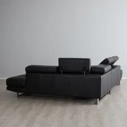 Aster Black Modular Right Chaise Lounge 