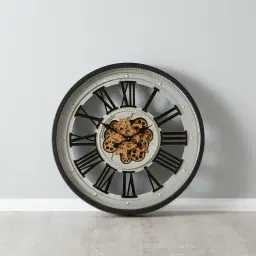 Sigmund Black Round Clock 