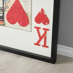 King Of Hearts Framed Paper Collage