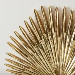 Gold palm leaf wall plaque 