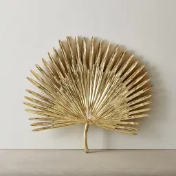 Gold palm leaf wall plaque 