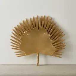 Gold palm leaf wall plaque 