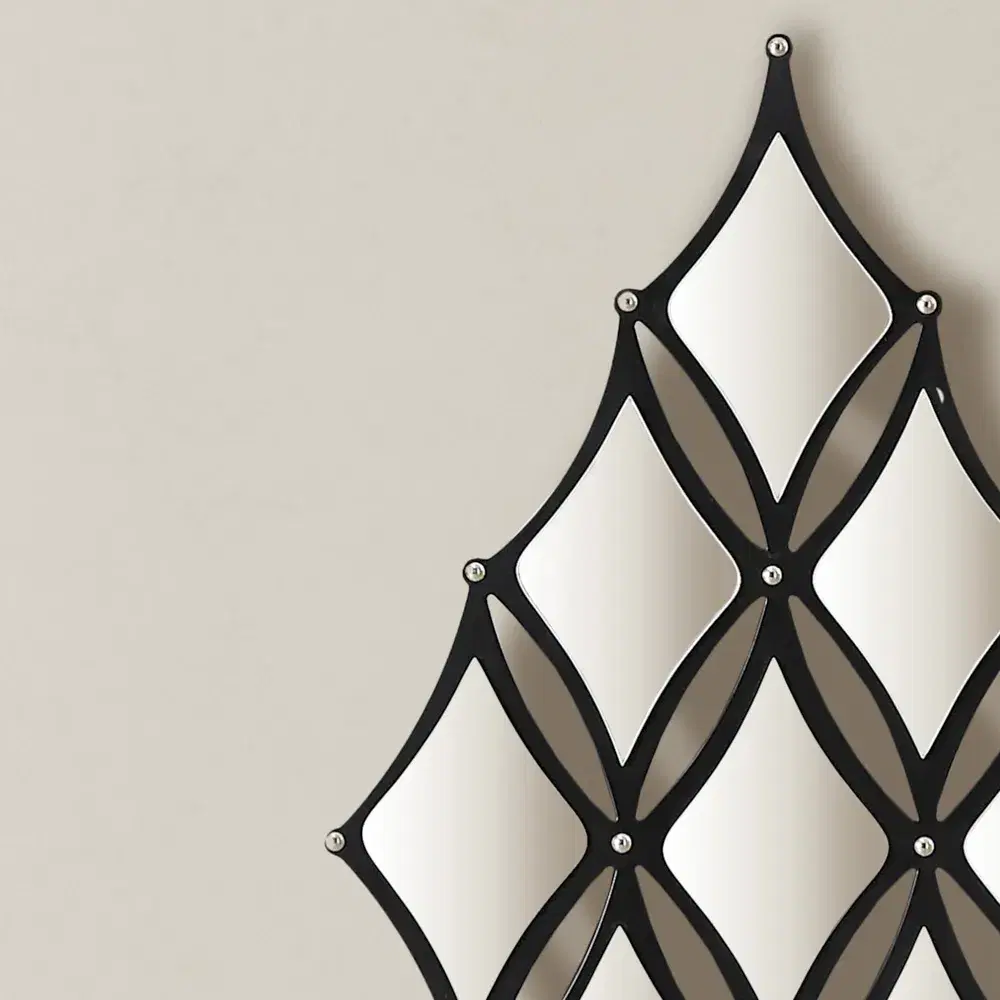 Soho Black Diamond Shape Mirror