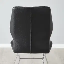 Theo Black Vegan Leather Dining Chair