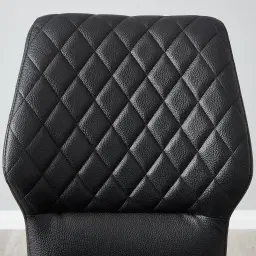 Theo Black Vegan Leather Dining Chair