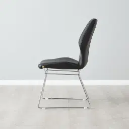 Theo Black Vegan Leather Dining Chair