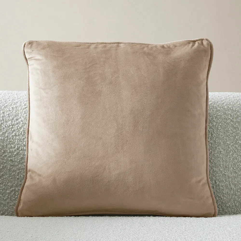 Remi Beige Velvet Cushion