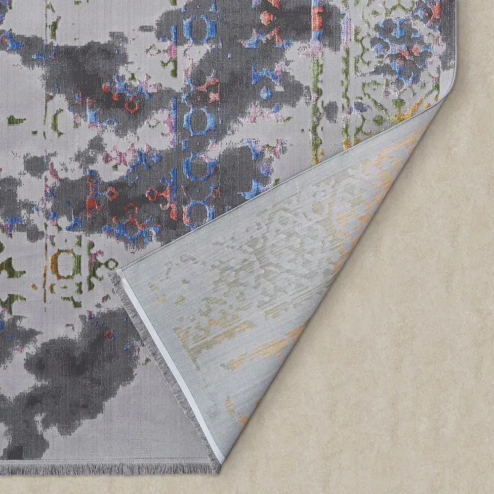 Distressed border floor rug - Medium 200cm x 300cm