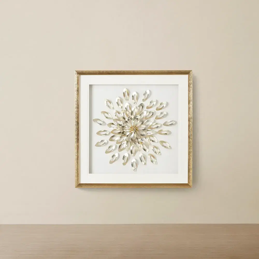 Gold Flower Shadow Box