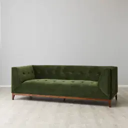 Humphrey Forest Green Velvet 3-Seater Sofa