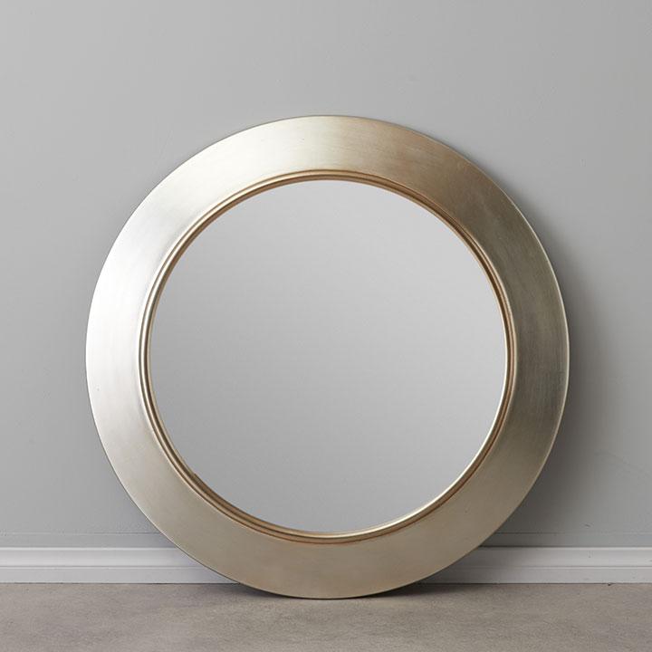 Lucinda Silver Round Mirror