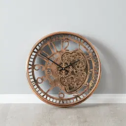 Miranda Antique Brass Colour Wall Clock