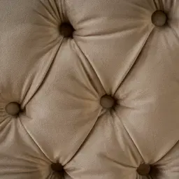 Kelly Beige Velvet Swivel Chair - Gold Leg