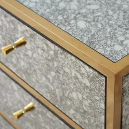 Helena Antique Glass Dresser - Gold Frame