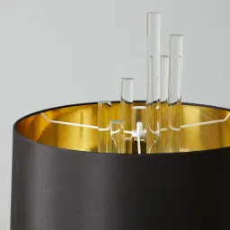 Cassy Polished Gold Table Lamp - Black Fabric Lamp Shade