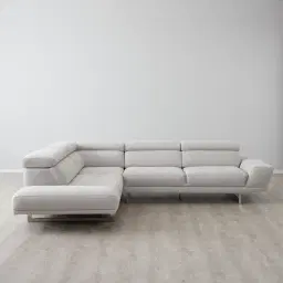 Albany Gainsboro Grey Fabric Left Chaise Lounge