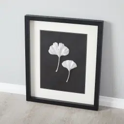 Ginkgo Silver Leaf Shadow Box 