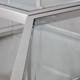 Hexagonal Side Table 35cm - Silver