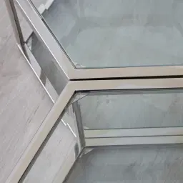 Hexagonal Side Table 40cm - Silver