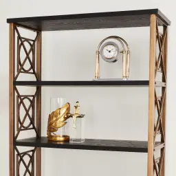 Eugenie Black Wooden Veneer Bookshelf