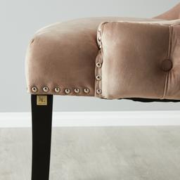 Camille II Almond Beige Velvet Dining Chair 