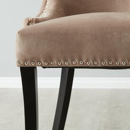 Camille II Almond Beige Velvet Dining Chair 