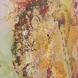 Vermillion Accent Abstract Painting