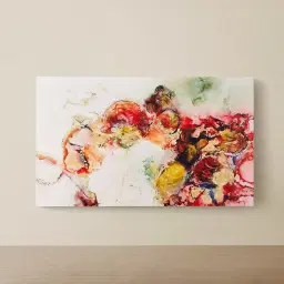 Vermillion Accent Abstract Painting