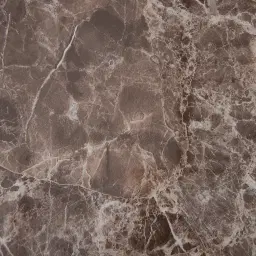 Isla Light Brown Marble Dining Table - Brushed Bronze Legs