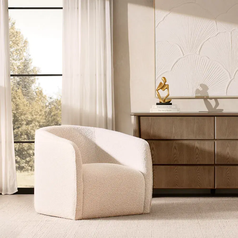 Andy Cream Boucle Club Chair