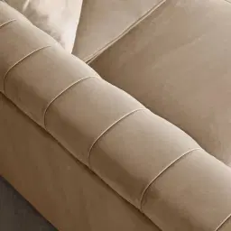 Audrey Beige Velvet Corner Sofa