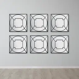 Myrtle Black Square Mirror