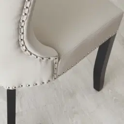 Viktor Stone Beige Vegan Leather Dining Chair
